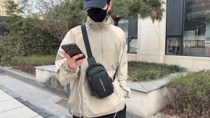 Anti-Theft Sling Bag for Men Crossbody Chest Shoulder Bag for Daily Use & Travel