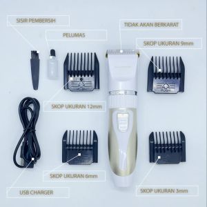 DoraHomi Alat Cukur Rambut Elektrik & Hair Clipper Mesin Pencukur