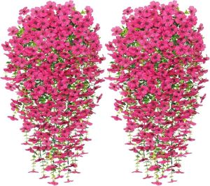 Artificial Flower Plant Rattan Morning Glory Outdoor Wedding Bride Arch Home Room Table Yard Decor Mothers Day Diy Gift Garden