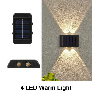 Solar Wall Light OutdoorWaterproof LED Garden Fence LampSolar Powered Wall Mount Decorative LightingStreet Patio Landscape
