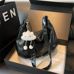 2024 Summer New Large Capacity Underarm Shoulder Bag Crossbody Bag Womens Fashion Backpack Comes with a Small Doll as a Gift