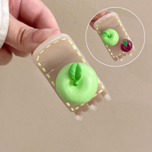 Original Sweet Fruit Small Hair Clips Womens High Ponytail Anti-Sagging Grab Clips High-End Feeling AB Face Shark Clips