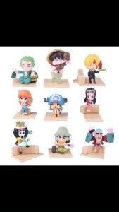 Mô Hình One Piece Bộ 9 Nhân Vật Băng Hải Tặc Sân Khấu Phiên Bản Thế Hệ Thứ 59 Luffy Xay Thịt Mô Hình Decor Trang Trí