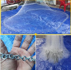cod jala lempar bahan senar panjang 25meter siap pakai untuk udang dan ikan lubang 3/4inc pakai timah anti karat murah dan tidak murahan