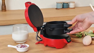 Electric Hamburger Breakfast Sandwich Maker with Egg Cooker Ring Non-Stick Multifunction Muffins Croissants Mini Waffles Sandwich Machine