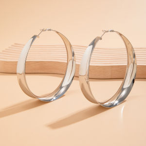 KunJoe Exaggerated Big Hollow Out Round Hoop Earrings for Women Fashion Circle Shape Ear Rings Ladies Jewelry Gifts Festival