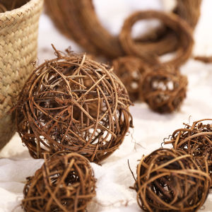 ลูกบอลหวาย DIY เครื่องประดับแบบแขวนของตกแต่งกลางแจ้งที่นิยมในโลกออนไลน์ของตกแต่งแขวนเพดานต้นไม้อุปกรณ์สำหรับโรงเรียนอนุบาลคริสต์มาสของเล่นแมว