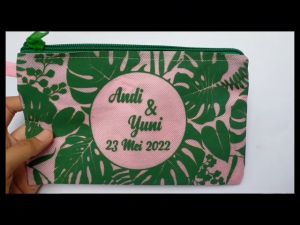 Pouch Dompet Souvenir Pernikahan Undangan Ucapan Terima Kasih Wedding Nikah Pertunangan Engagement