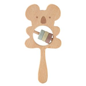 0-12 Wooden Rattles for Kids Animal Koala Handbells Newborn Baby Bed Bell Educational Toys Safe Food Grade Baby Teether Baby