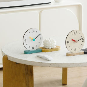 Minimalist Nordic Series Double-side Desk Clock Hot Sale Home Living Room Simple and Fashion Mute Clock Creative Vintage Art Decorations 29.6x17.5cm