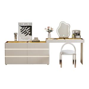 YANGYING | Expandable Dressing Table with Storage and Light