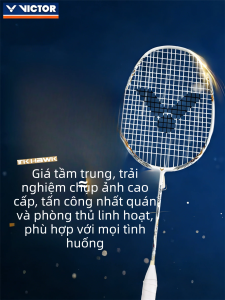 Victor | White Falcon PRO Black Gold Falcon Badminton Racket