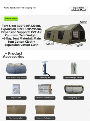 MUSHE | Large Inflatable Waterproof Camping Tent