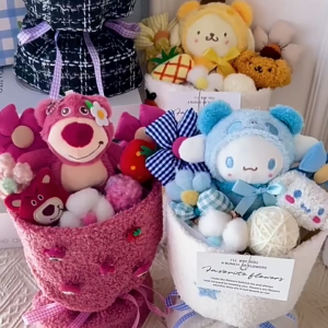 GiftDeal Festival gifts Lovely Cinnamoroll Doll Flower Bouquet Cute Creative Sanrio Flower Handmade Flower Flower Gift