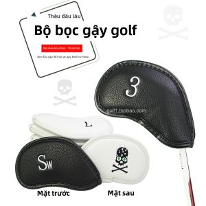 Bao Đậy Gậy Putter Thêu Sọ Đầu 10 Cái Chống Nước