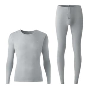 Mens Thermal Underwear Set Modal Fabric Warmth Long Sleeve V-Neck Base Layer Shirt Comfortable Lightweight Cotton Blend