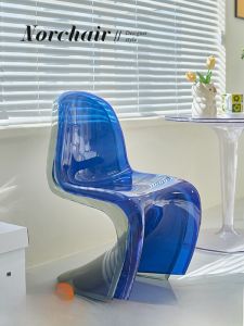 เก้าอี้เรียนแบบอะคริลิกโปร่งใสสำหรับเด็ก Norchaire ดีไซน์เรียบง่ายสไตล์ยูโรเปียน สวมใส่ได้หลากหลาย อุปกรณ์สำหรับเด็ก ชั้นวางของ