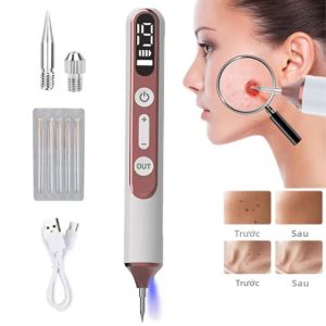 Bộ Dụng Cụ Loại Bỏ Nốt Ruồi Tàn Nhang Vết Thâm Bằng Bút Plasma Điện Laser LED Với Bộ Sạc USB
