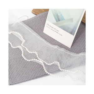 เสื้อผ้าตกแต่งขอบลูกไม้ DIY ทำมือ เสื้อผ้าตกแต่งขอบลูกปัด วัสดุสำหรับทำกระโปรง วัสดุตกแต่งขอบ วัสดุตกแต่งเสื้อผ้า