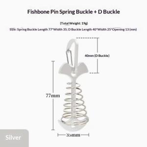 Adjustable Plank Floor Spring Fishbone Anchor Tent Pegs Buckle Outdoor Nails