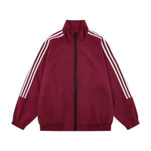 Jaket Outdoor olahraga Pria/Wanita Model Garis Tiga lengan