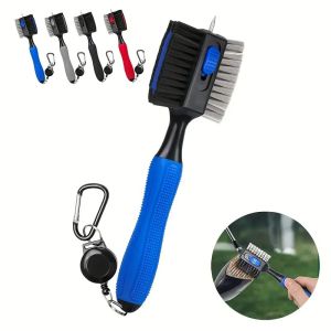 แปรงการทำความสะอาดไม้กอล์ฟ1ชิ้นพร้อมสายไฟต่อพับเก็บได้และตะขอปีนเขาไม้กอล์ฟน้ำหนักเบาปิดภาคเรียนแปรงทำความสะอาดสำหรับเตารีดและไม้