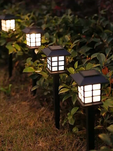 B.LIVEM ไฟปักสนามสไตล์ญี่ปุ่น โซล่าเซลล์สไตล์ญี่ปุ่น โคมไฟญี่ปุ่นแต่งสนาม ไฟปักสนามพลังงานแสงอาทิตย์ ไฟโซล่าเซลล์ ไฟLED ไฟทาง Solar light LED