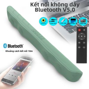 Rsionch Macron Loa Bluetooth Di Động Tivi Không Dây Soundbar Có Đài FM Đầu Vào USB/TF Cho Laptop & Điện Thoại Thông Minh Âm Thanh Độ Phân Giải Cao 2.0 Kênh