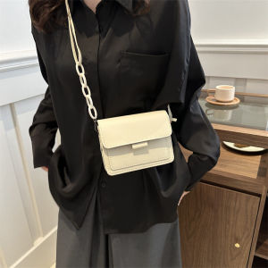 Fashionable Korean Style Small Square Bag Womens Bag Personality Ins Autumn New Style Single Shoulder Bag Soft Surface PU Material