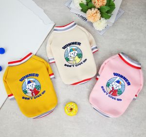 DY Loving Korean Dog Clothes Baseball Winner Dog Player Printed Home Base Sport Cat Sweatshirt
