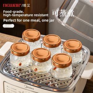 High Temperature Resistant Glass Sealed Storage Bottle for Soup Preservation And Glutinous Fish Maw Porridge Making Home Use