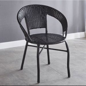 INTER HOME ชุดโต๊ะเก้าอี้หวาย ชุดรับแขกหวาย PE อปโต๊ะกระจก เฟอร์นิเจอร์กลางแจ้ง 3in1 รุ่น CDC