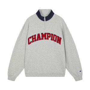 Champion | Semi Open Collar Sweater Red