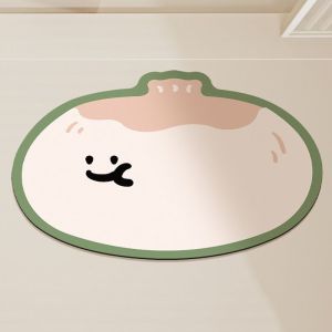 VIKAMA Hoạt Hình Dễ Thương Món Tráng Miệng Bánh Mì Thảm Tắm Chống Trơn Trượt Thấm Hút Cao Su Thảm Trải Sàn Cho Phòng Tắm Lối Vào Trang Trí Nhà Có Thể Giặt Bằng Máy