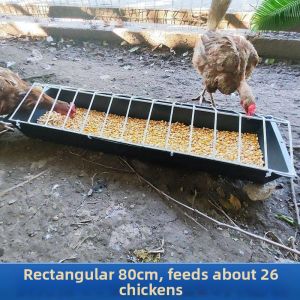 LANWAN | Chicken Duck Feeder Round Feeding Trough Dry and Wet Food