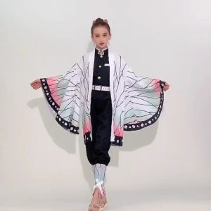 Anime Demon Slayer Kimetsu No Yaiba Cosplay Costume Kimono Kochou Shinobu Suit Uniforms Halloween Carnival Party
