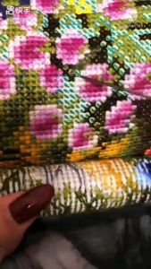 Tranh Thêu Chữ Thập 2 Hàng Cây Màu Tím Con đường tình yêu thêu kín 1m64 (về tự thêu) LV3071