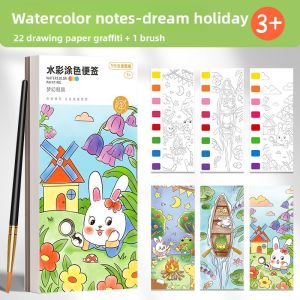 MONLEYTA | Portable Coloring Book Set Childrens Watercolor Painting Tools Hand Drawing Materials Kindergarten DIY Art Supplies