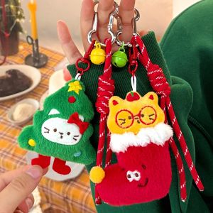1/4 Pcs Christmas Plush Pendant Sweet and Cute Pendant Keychain Backpack Decoration Pendant