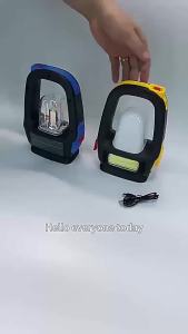 Solar Powered Handheld Flashlight Lantern for Outdoor Emergency Camping Multi Function Portable Rechargeable Compact Durable