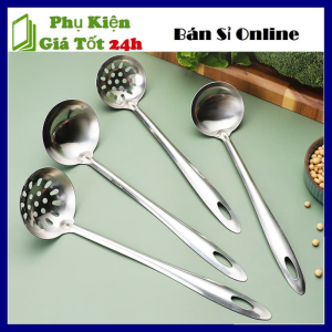 Muôi Vá Múc Canh Inox Muỗng Thủng Vớt Topping Ăn Lẩu Tiện Lợi - Vá Vớt Mì Muỗng Múc Canh Muôi Lỗ Inox Đa Năng Dụng Cụ Nhà Bếp