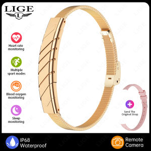 LIGE | New Smart Bracelet Men Women Health Monitor Sport Fitness Tracker IP68 Waterproof Pedometer No Screen Smartwatch for Android iOS