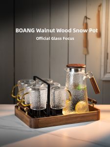 BOANG | High Aesthetics Heat Resistant Glass Cup & Cold Water Bottle Set