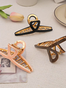 K-style Fancy Acetic Acid Catch Gap Former Red Elegant Medium Size Back Head Shark Clip Hairpin Hair Volume Less Hairpin Headdress