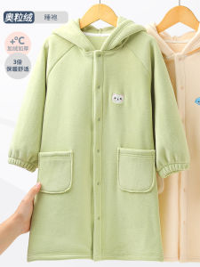 Thickened Long Childrens Bathrobe Winter Home Clothes Sleepwear Fleece for Boys And Girls Warm Absorbent Sweat Wicking