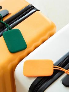 Purple Silicone Luggage Tag Identify Your Suitcase Travel Bag Label Anti-Lost Name Badge No Brand Registered Trademark