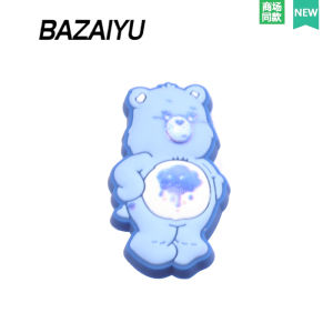 Rainbow Bear Shoe Buckle Accessory for Clog Shoes Fashionable And Stylish Design PVC Material Spring 2025 Collection