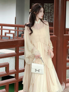 CHOUXIE | Summer New Chinese French Style Strap Long Dress