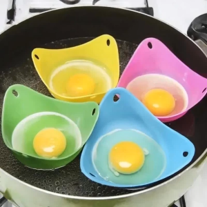 2PCS Silicone Egg Poacher Cups Egg Boiler Mold Cup for Microwave Air Fryer Stovetop Eggs Cooking