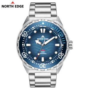 NORTH EDGE | NORTH EDGE 2026 New TRITON-TI Titanium Solar-Powered Diving Watch Luxury Quartz Watches For Men 300M Waterproof 180+ Day Power